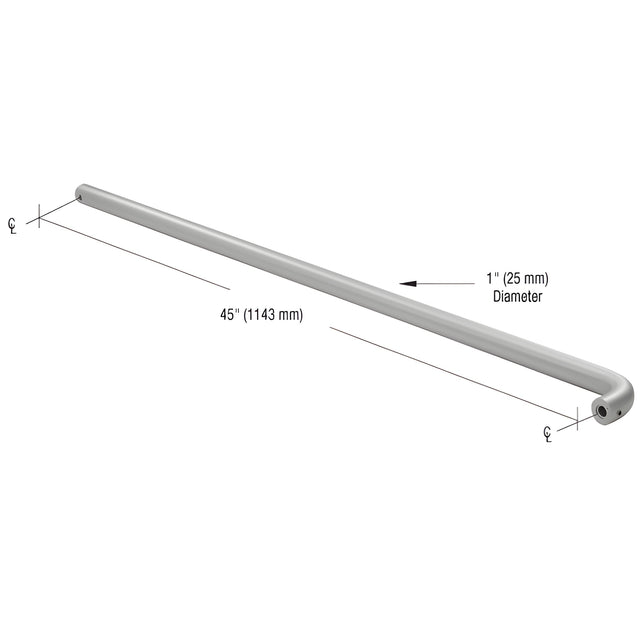 CRL Clear Anodized Astral Push Bar for 48" Door