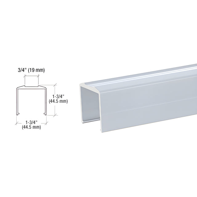 CRL Clear Anodized Bottom Rail for Pickets 241" Long