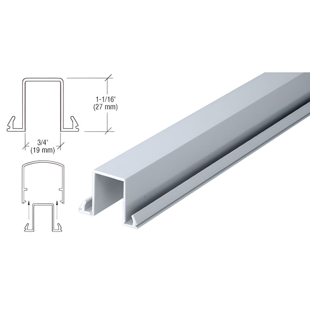CRL Clear Anodized Horizontal Snap-In Infill for Glass 241" Long