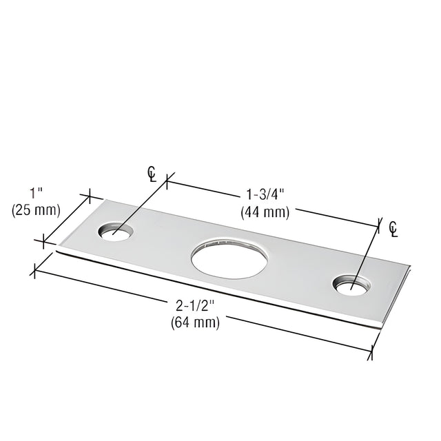 CRL Clear Anodized Strike Plate