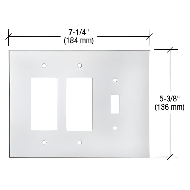 CRL Clear Double Designer Switch Acrylic Mirror Plate