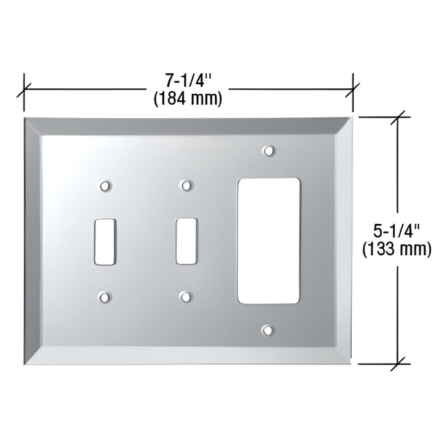 CRL Clear Double Toggle Designer Glass Mirror Plate