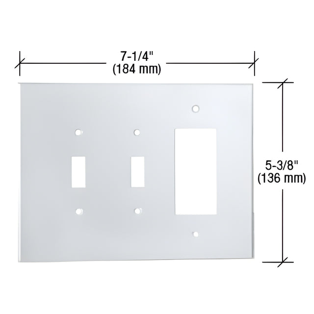 CRL Clear Double Toggle Switch Single Designer Acrylic Mirror Plate