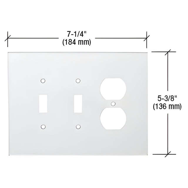 CRL Clear Duplex Double Toggle Combo Acrylic Mirror Plate