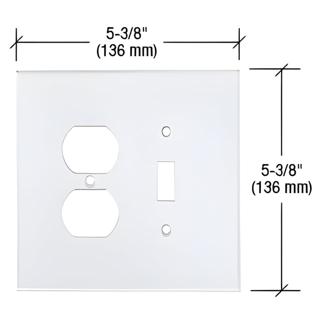 CRL Clear Duplex Toggle Combo Acrylic Mirror Plate