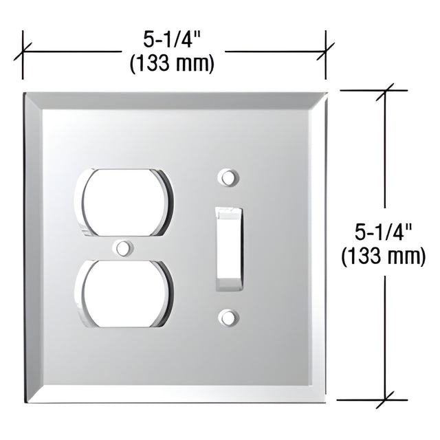 CRL Clear Duplex and Toggle Combo Glass Mirror Plate
