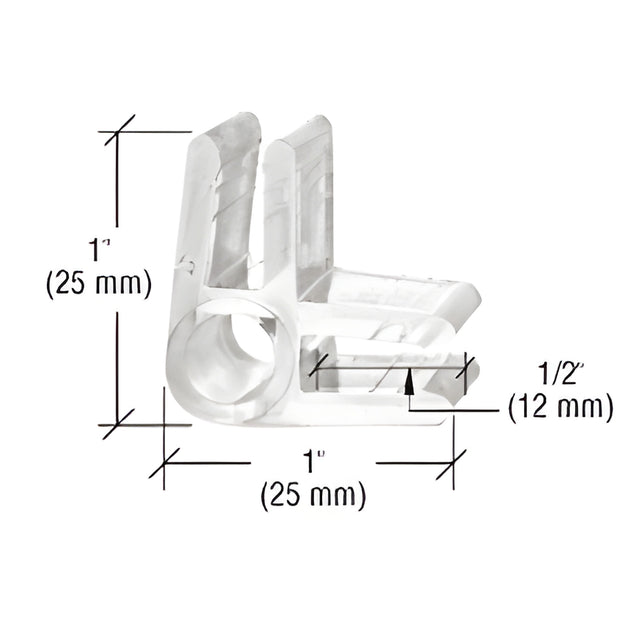 CRL Clear Plastic 90º 2-Way Display Connector