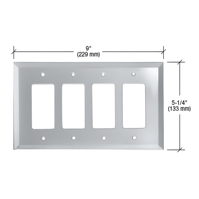 CRL Clear Quad Designer Glass Mirror Plate