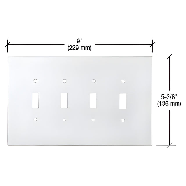 CRL Clear Quad Toggle Acrylic Mirror Plate