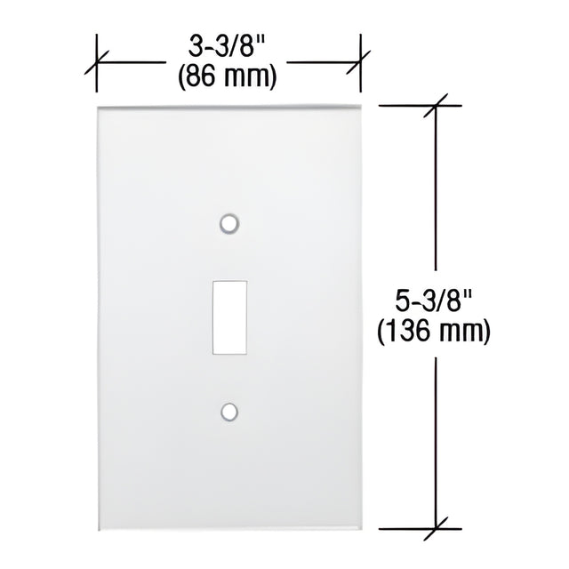 CRL Clear Single Toggle Switch Acrylic Mirror Plate