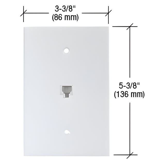 CRL Clear Telephone Jack Acrylic Mirror Plate
