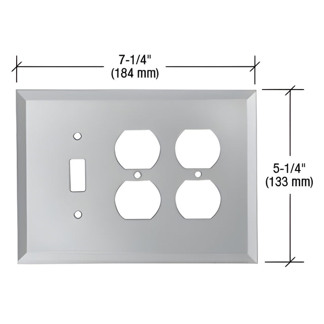 CRL Clear Toggle 2X Duplex Glass Mirror Plate