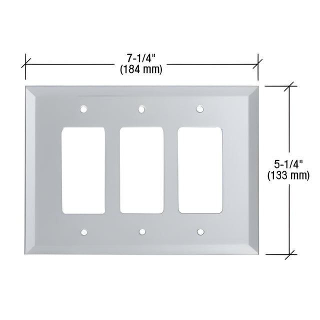 CRL Clear Triple Designer Glass Mirror Plate