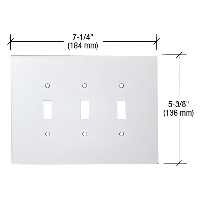 CRL Clear Triple Toggle Acrylic Mirror Plate