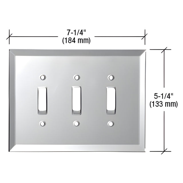 CRL Clear Triple Toggle Glass Mirror Plate