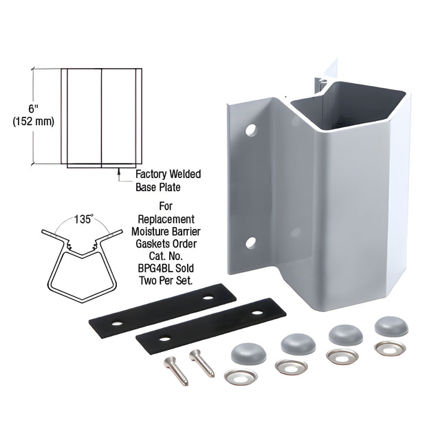 CRL Clera Anodized Outside 135 Degree Fascia Mounted Bracket