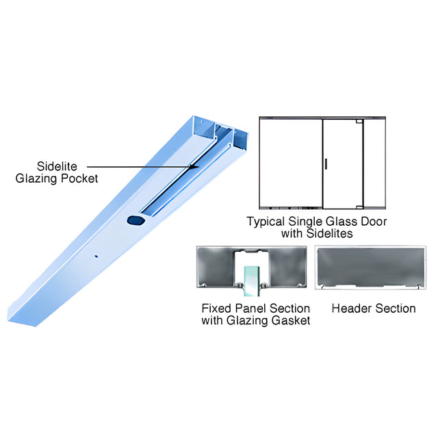 CRL Custom Color 4" One Pocket Sided Door Header Custom Length