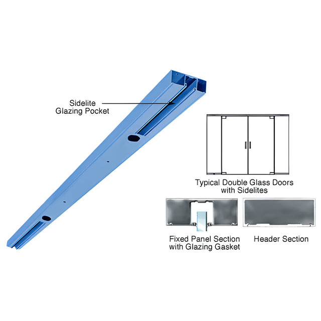 CRL Custom Color 4" Two Pocket Double Sided Door Header Custom Length