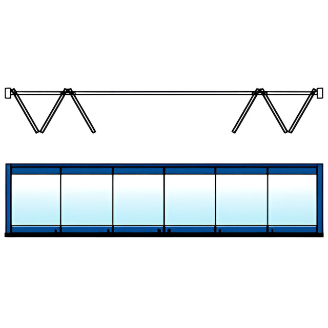 CRL Custom Color 6-Panel Bipart Overhead Track Full Bi-Fold Door Configuration