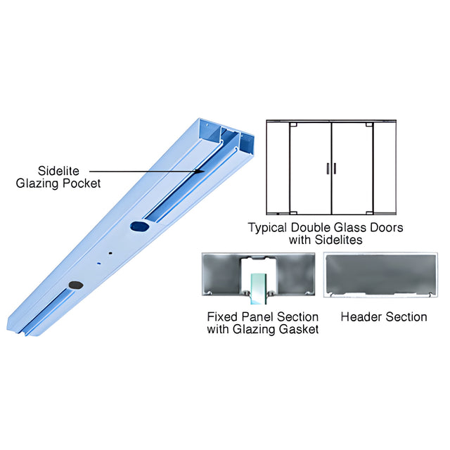 CRL Custom Color and Custom Length 4-1/2" Two Pocket Double Sided Door Header