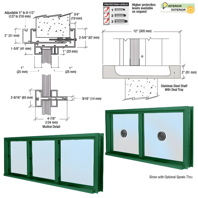 CRL Custom KYNAR® Paint (Specify) Aluminum Clamp-On Frame Multi-Lite Window