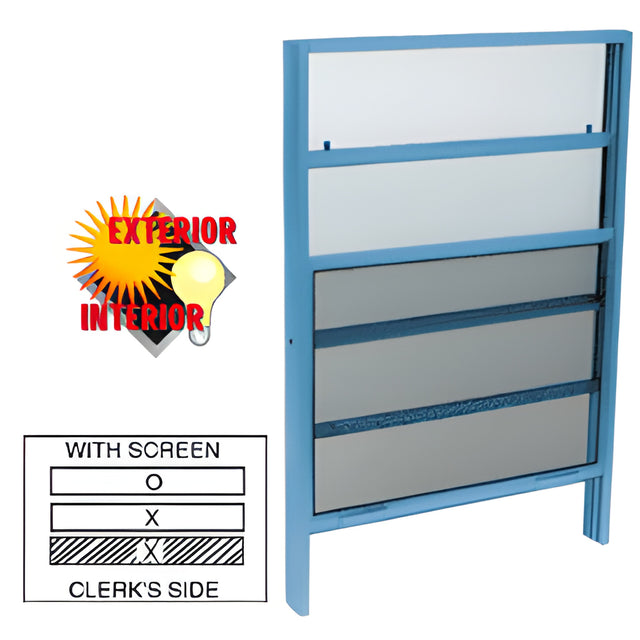 CRL Custom KYNAR® Paint Vertical Sliding Service Windows with 1/4" Glass and Screen