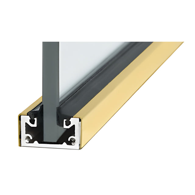 CRL Custom Length Satin Brass Shallow U-Channel