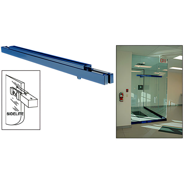 CRL Custom Painted Single Narrow Floating Header with Surface Mounted Top Pivots - Custom Length