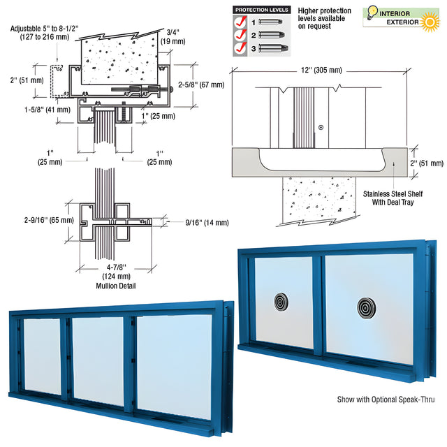 CRL Custom Powder Painted (Specify) Aluminum Clamp-On Frame Multi-Lite Window