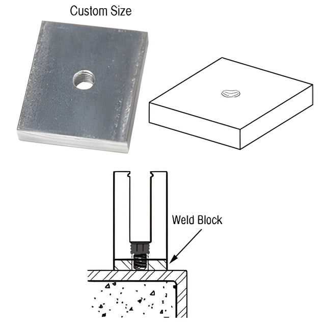CRL Custom Steel Weld Blocks for Base Shoe