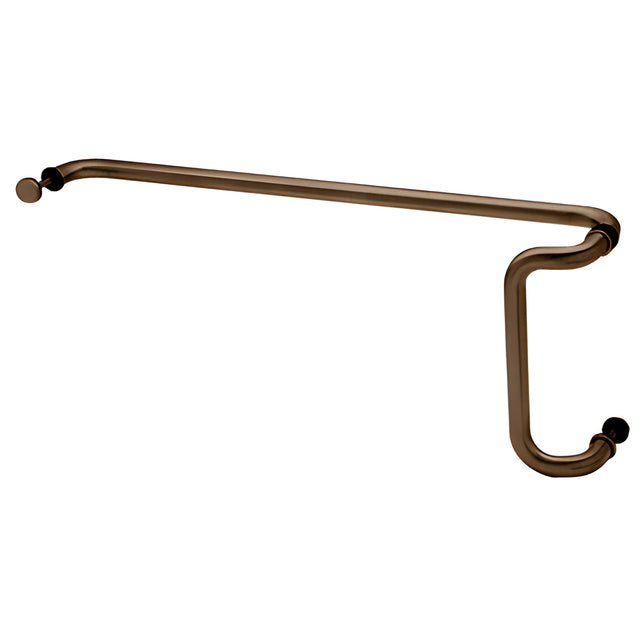CRL Dark Bronze 10" x 28" Back-to-Back Offset Combination Push and Pull Handle Set