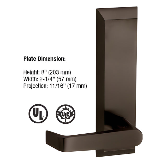 CRL Dark Bronze 1600 Series Lever Trim for 1900 Rim Panic Devices