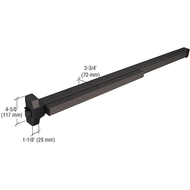 CRL Dark Bronze 1900 Series Non-Handed Rim Panic Exit Device