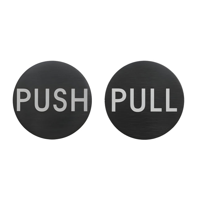 CRL Dark Bronze 2" Round Push/Pull Set - Etched Aluminum