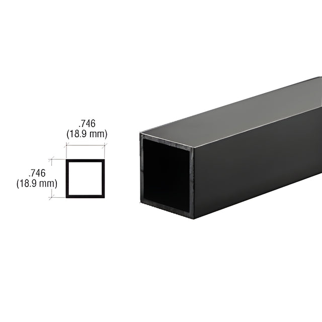 CRL Dark Bronze 3/4" Square Tube Extrusion