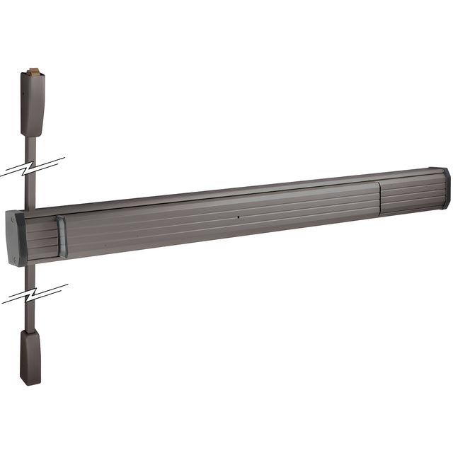 CRL Dark Bronze 36" x 96" Jackson® 1275 Push Pad Surface Vertical Rod Panic Exit Device