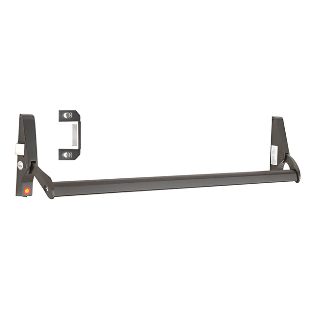 CRL Dark Bronze 48" Jackson® 10 Series Left Hand Reverse Bevel Crossbar Rim Panic Exit Device