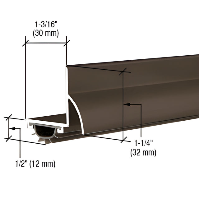 CRL Dark Bronze Anodized 'L' Shape Door Bottom - 48"