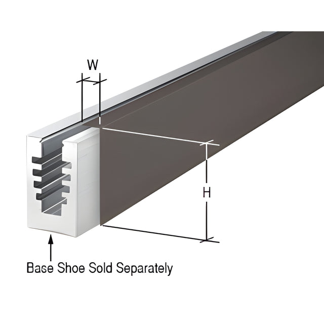 CRL Dark Bronze Anodized Straight Cladding for B5A Series Surfacemate® Base Shoe