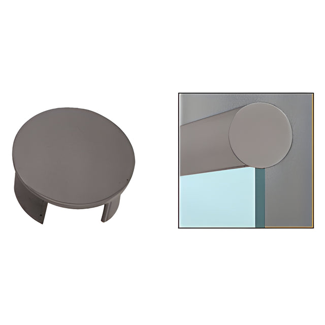 CRL Dark Bronze End Cap for 2-1/2" Cap Railing