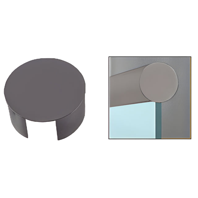 CRL Dark Bronze End Cap for 3-1/2" Cap Railing
