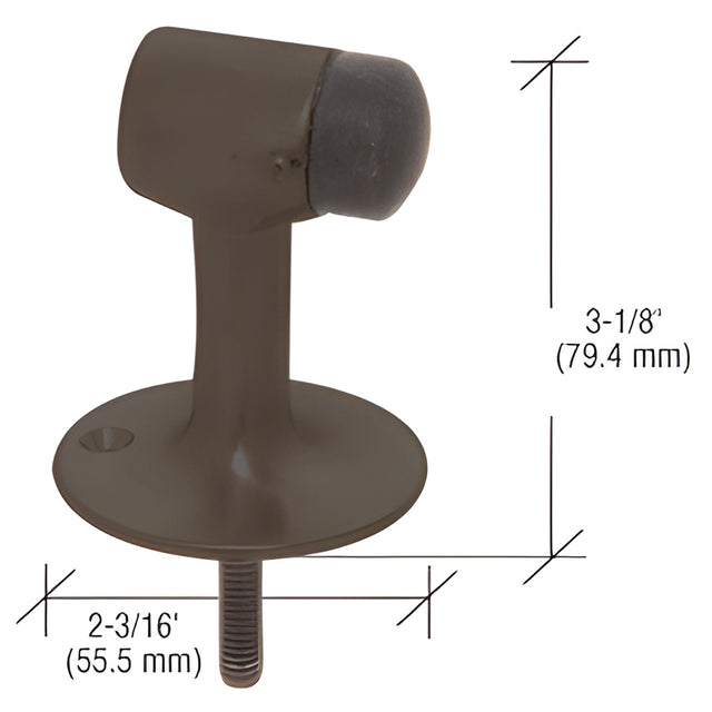 CRL Dark Bronze Floor Mounted Heavy-Duty Door Stop