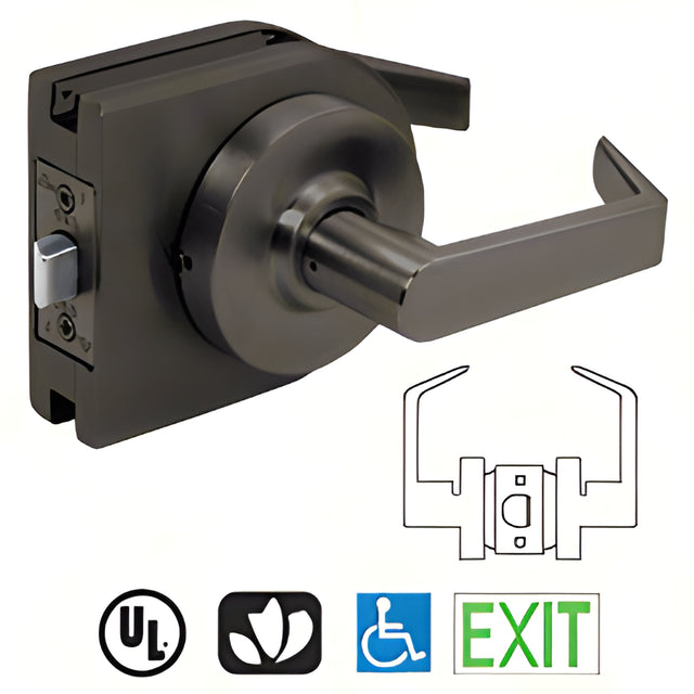 CRL Dark Bronze Grade 1 Lever Lock Housing - Passage