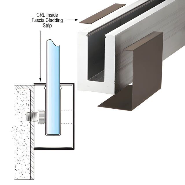 CRL Dark Bronze Inside Fascia Cladding Strip 120" Long