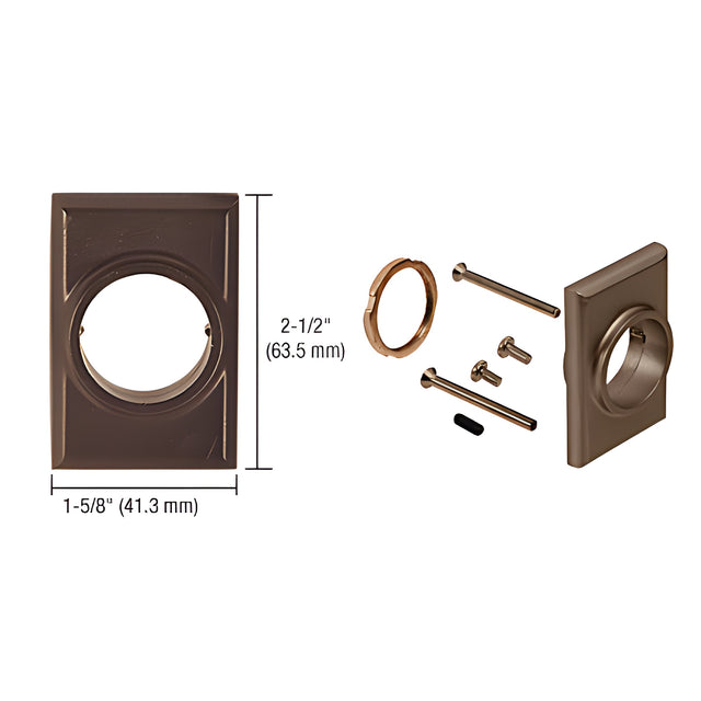 CRL Dark Bronze Jackson® No.86 Mortise Cylinder Mounting Pad