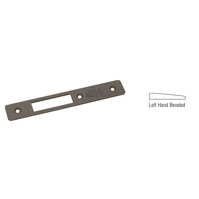 CRL Dark Bronze Left Hand Radius Faceplate for MS1853H Series Hook Throw Deadlocks