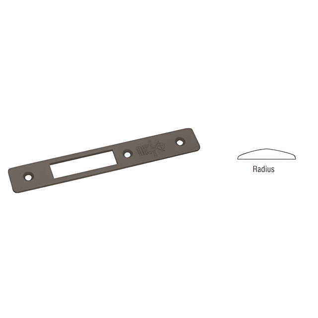 CRL Dark Bronze Radius Faceplate for MS1853H Series Hook Throw Deadlocks