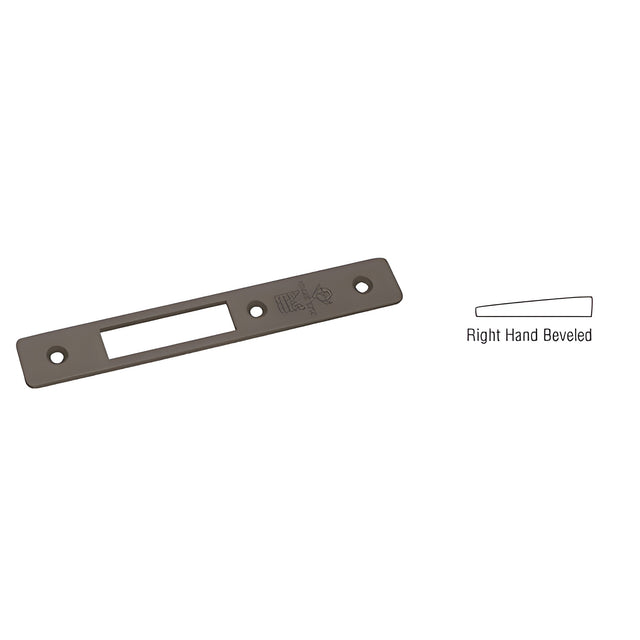 CRL Dark Bronze Right Hand Radius Faceplate for MS1853H Series Hook Throw Deadlocks