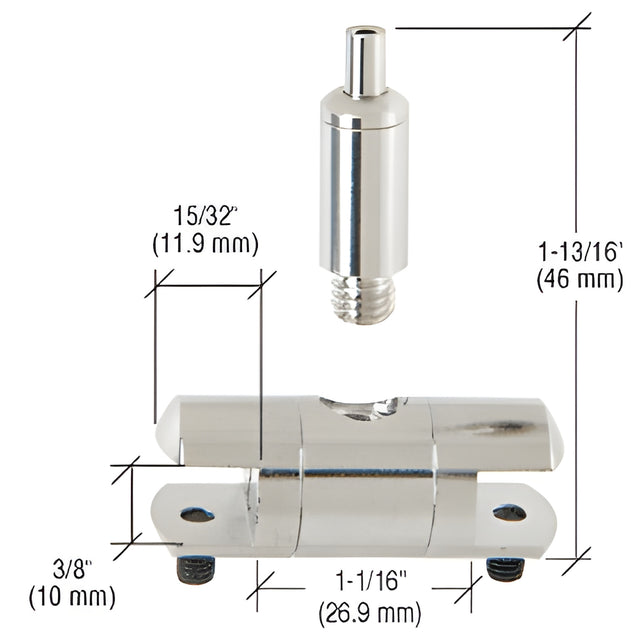 CRL Double Sided Connector with Tensioner for 3/8" Glass