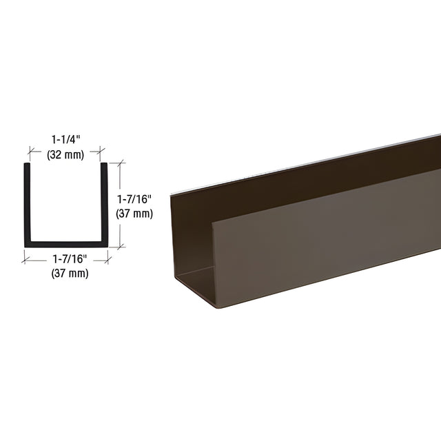 CRL Duranodic Bronze 1-1/4" U-Channel Extrusion - 144"